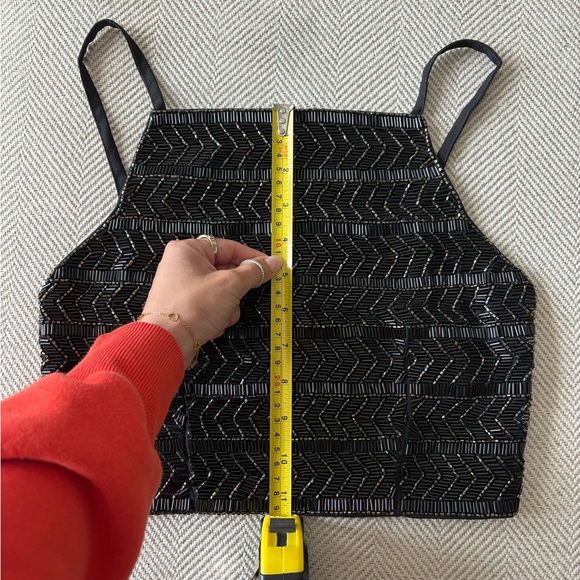 Topshop Beaded Crop Top - Picture 6 of 7